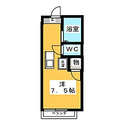 メゾン藤 1Kの間取図画像