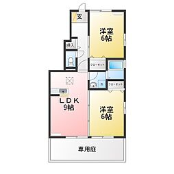 グランディールA 2LDKの間取図画像