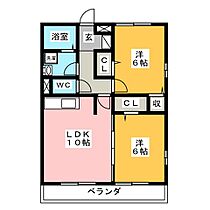 カーサコモダ新舞子　Ｃ  ｜ 愛知県知多市新舞子字明知山（賃貸アパート2LDK・3階・52.80㎡） その2