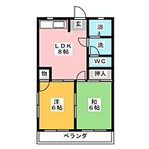 エステート早川  ｜ 愛知県知多市八幡新町２丁目（賃貸マンション2LDK・2階・43.74㎡） その2