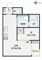 Jack ShinkaiIV 1LDKの間取図画像