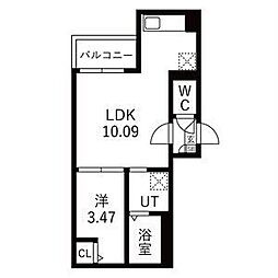 Jack haramatsuI 1LDKの間取図画像
