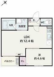 Jack yawata IV 1LDKの間取図画像