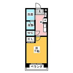 Raffine多屋2 1Kの間取図画像