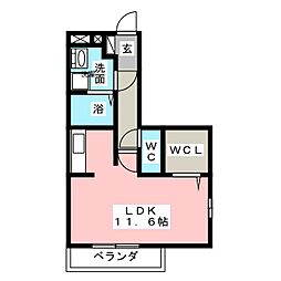 レガーロ旭 ワンルームの間取図画像