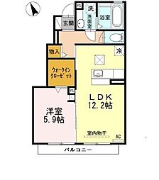 パークハウス常滑B 1LDKの間取図画像