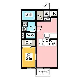 S・Tステラ1 1LDKの間取図画像