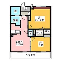 PASTOMEURE（パストミール）  ｜ 愛知県岩倉市中央町３丁目（賃貸マンション2LDK・3階・57.72㎡） その2