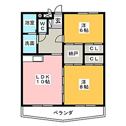 柿乃木坂2nd 2LDKの間取図画像