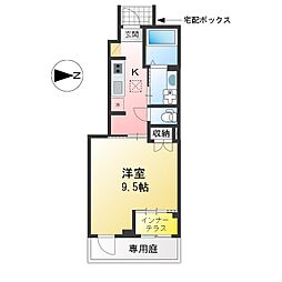 仮)岩倉市S様 賃貸アパート工事 1Kの間取図画像