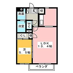 コンチェルト 1LDKの間取図画像