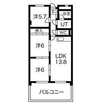 ゆたか台マンション  ｜ 愛知県豊明市三崎町ゆたか台（賃貸マンション3LDK・4階・69.00㎡） その2