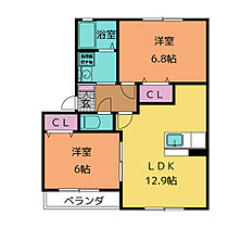 プリムヴェール稲葉  ｜ 愛知県豊明市阿野町稲葉（賃貸アパート2LDK・2階・56.73㎡） その2