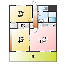 ピアレス明和 2LDKの間取図画像