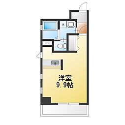 Admirez前後 ワンルームの間取図画像