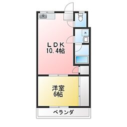メゾンいずみ 1LDKの間取図画像