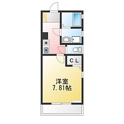 グレイストヨアケ 1Kの間取図画像