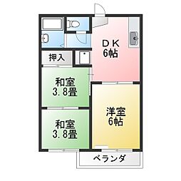 ファミールミナト 3DKの間取図画像