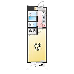 コーポ昭和 1Kの間取図画像