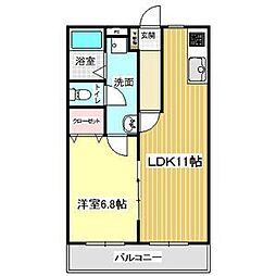 マ・メゾン2 1LDKの間取図画像