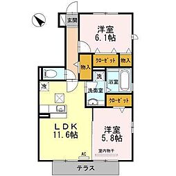 マンダリンガルテン 2LDKの間取図画像