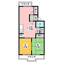 メゾンドアサミ  ｜ 愛知県尾張旭市桜ケ丘町２丁目（賃貸マンション2LDK・3階・56.00㎡） その2