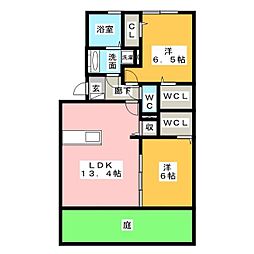 コッペリア 2LDKの間取図画像