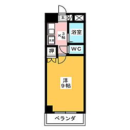 クイーンシティひしの 1Kの間取図画像