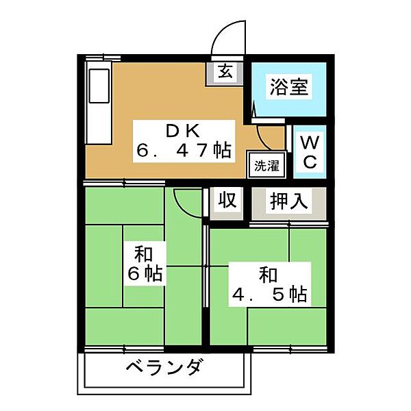 フォーブル日進 ｜愛知県日進市岩崎台１丁目(賃貸アパート2DK・2階・34.00㎡)の写真 その2