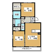 マノワールII  ｜ 愛知県日進市折戸町鎌ケ寿（賃貸アパート2LDK・2階・58.38㎡） その2