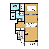 ブラン・カーサ  ｜ 愛知県愛知郡東郷町大字春木字姥ケ根（賃貸アパート1LDK・1階・37.13㎡） その2