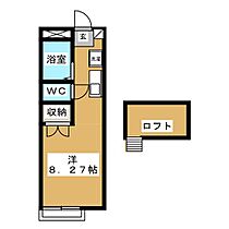 スターフィールド  ｜ 愛知県日進市折戸町鎌ケ寿（賃貸アパート1R・1階・19.87㎡） その2