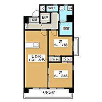 ルコネッサンス  ｜ 愛知県日進市米野木台５丁目（賃貸マンション2LDK・1階・61.50㎡） その2