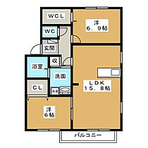 ロイヤルステージ　Ｃ棟  ｜ 愛知県愛知郡東郷町三ツ池１丁目（賃貸アパート2LDK・1階・66.27㎡） その2