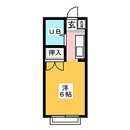 エステートピア岩崎台 ワンルームの間取図画像