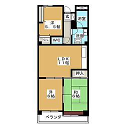 ロアジール上ケ池 3LDKの間取図画像