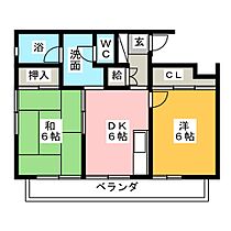 けやきの森 ルポ ハート スクエア  ｜ 愛知県海部郡蟹江町舟入２丁目（賃貸マンション2DK・2階・40.91㎡） その2