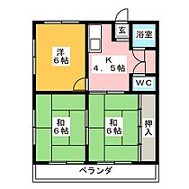 ニューハイツきりんＢ棟  ｜ 愛知県海部郡蟹江町本町６丁目（賃貸アパート3K・1階・45.36㎡） その2