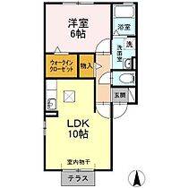 ウィルステージII  ｜ 愛知県あま市七宝町沖之島市之坪（賃貸アパート1LDK・1階・41.27㎡） その2