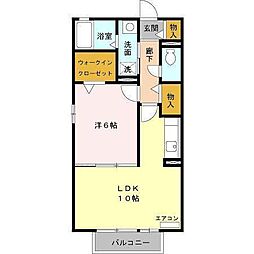 サン　スクエア 2階1LDKの間取り