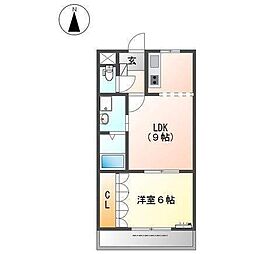 グロリアスエイティエイト 1LDKの間取図画像
