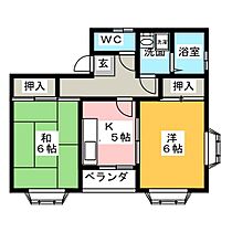 早川コーポII  ｜ 愛知県北名古屋市九之坪梅田（賃貸マンション2DK・3階・52.11㎡） その2