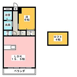 ミヨシハイツ 1SLDKの間取図画像