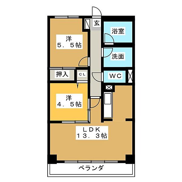 ＴＭビル ｜愛知県北名古屋市九之坪東町(賃貸マンション2LDK・7階・53.58㎡)の写真 その2