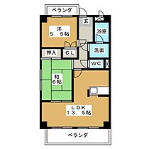 ロイヤルシティ天王森  ｜ 愛知県北名古屋市片場天王森（賃貸マンション2LDK・2階・57.92㎡） その2