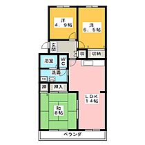 サニーコート西春  ｜ 愛知県北名古屋市九之坪竹田（賃貸マンション3LDK・3階・71.56㎡） その2