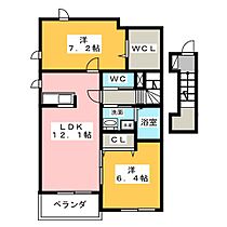 バロン四辻  ｜ 愛知県北名古屋市中之郷四辻（賃貸アパート2LDK・2階・62.89㎡） その2