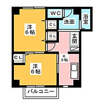 ファインＭＫ  ｜ 愛知県北名古屋市鹿田合田（賃貸アパート2K・1階・38.46㎡） その2