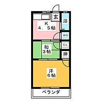 さつき荘  ｜ 愛知県北名古屋市熊之庄新宮（賃貸アパート2K・2階・25.92㎡） その2