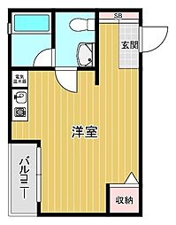 ハイムノルドステン ワンルームの間取図画像